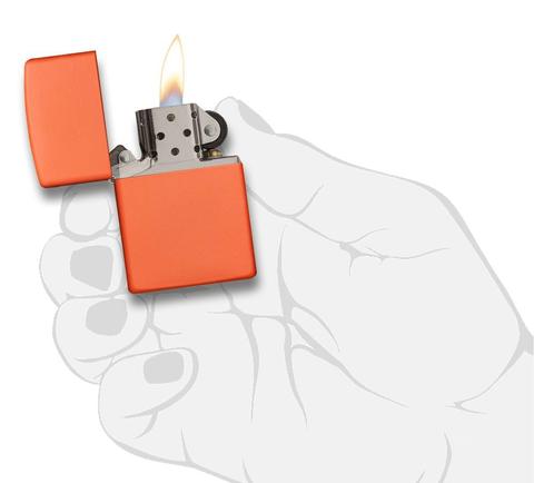 Зажигалка ZIPPO с оранжевым матовым покрытием | Orange Matte 231