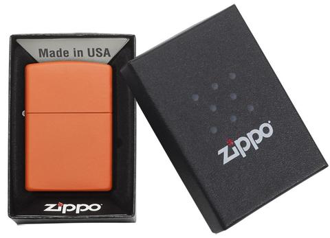 Зажигалка ZIPPO с оранжевым матовым покрытием | Orange Matte 231