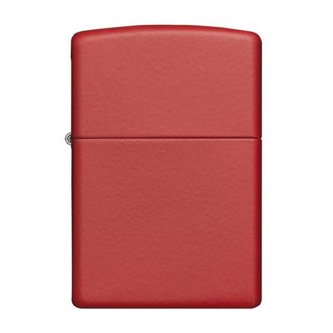 Зажигалка ZIPPO классическая с красным матовым покрытием | Classic Red Matte 233