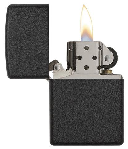 Зажигалка ZIPPO с черным покрытием с кракелюром | Classic Black Crackle™ 236
