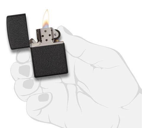Зажигалка ZIPPO с черным покрытием с кракелюром | Classic Black Crackle™ 236